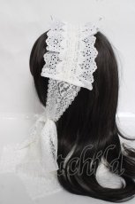 画像2: marcHenTica / Arboralis Frillヘッドドレス  白 Y-26-03-26-035-LO-AC-SZ-ZY (2)