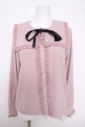 Amavel / スクエアカラーリボンタイブラウス M ピンク Y-26-03-28-046-CA-BL-SZ-ZY