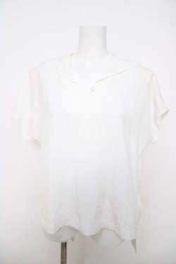 画像1: INGEBORG / セーラー襟ブラウス  白 Y-26-03-28-052-LO-BL-SZ-ZY