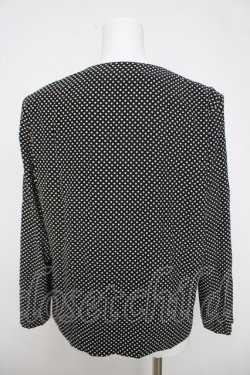 画像2: INGEBORG / リボン付きドットブラウス  黒 Y-26-03-28-054-LO-BL-SZ-ZY