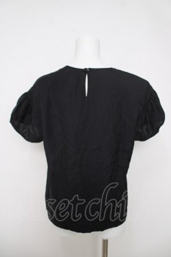 画像2: INGEBORG / ラッフルリボンブラウス  黒 Y-26-03-28-055-LO-BL-SZ-ZY