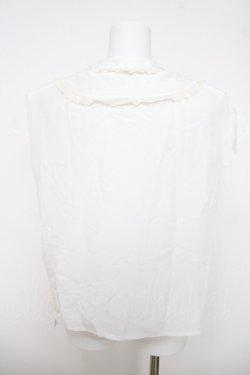 画像2: INGEBORG / レースフリルリボンブラウス  白 Y-26-03-28-056-LO-BL-SZ-ZY