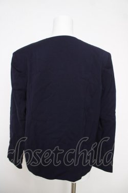 画像2: INGEBORG / リボン付きノーカラージャケット  紺 Y-26-03-28-057-LO-JA-SZ-ZY