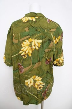 画像2: INGEBORG / バナナ柄開襟ブラウス  グリーン Y-26-03-28-062-LO-BL-SZ-ZY