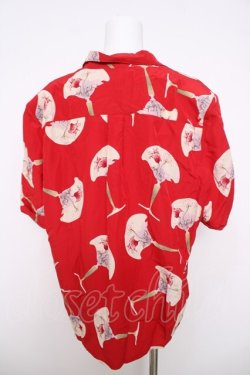 画像2: INGEBORG / アンティークガラス柄シャツ  赤 Y-26-03-28-063-LO-BL-SZ-ZY