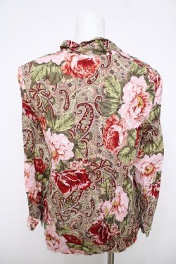 画像2: INGEBORG / カメリアペイズリー総柄シャツブラウス F 赤 Y-26-03-28-069-LO-OP-SZ-ZY