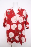 INGEBORG / ポピー柄半袖シャツ F 赤 Y-26-03-28-070-LO-BL-SZ-ZY