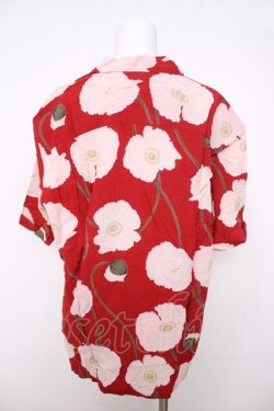 画像2: INGEBORG / ポピー柄半袖シャツ F 赤 Y-26-03-28-070-LO-BL-SZ-ZY