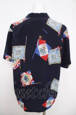 画像2: INGEBORG / 旗柄シャツ  紺 Y-26-03-28-072-LO-BL-SZ-ZY