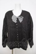 INGEBORG / リボン付きドットブラウス  黒 Y-26-03-28-074-LO-BL-SZ-ZY