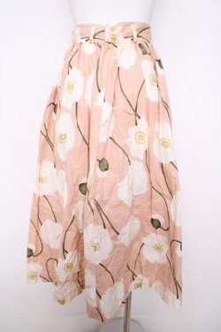 画像2: INGEBORG / ポピー柄スカート  ピンク Y-26-03-28-076-LO-SK-SZ-ZY