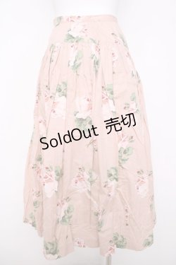 画像2: INGEBORG / バラ柄スカート  ピンク Y-26-03-28-078-LO-SK-SZ-ZY