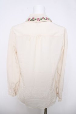 画像2: axes femme / お花刺繍フリルブラウス M 生成り Y-26-03-28-007-AX-BL-SZ-ZY