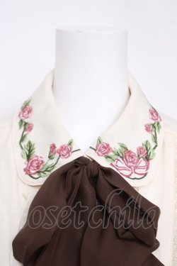 画像3: axes femme / お花刺繍フリルブラウス M 生成り Y-26-03-28-007-AX-BL-SZ-ZY