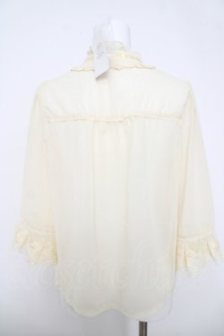 画像2: axes femme / プチローズ×リボンレースブラウス F イエロー Y-26-03-28-008-AX-BL-SZ-ZY