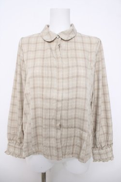 画像1: axes femme / ネクタイ付きブラウス M ベージュ Y-26-03-28-012-AX-BL-SZ-ZY