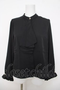 画像1: axes femme / プチハイネックブラウス M 黒 Y-26-03-28-013-AX-BL-SZ-ZY