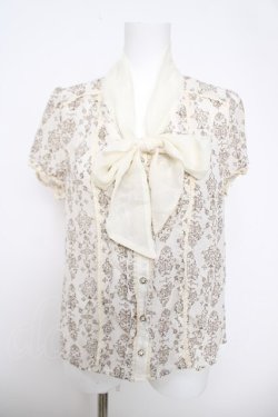 画像1: axes femme / オーナメント柄ブラウス M 生成り Y-26-03-28-016-AX-BL-SZ-ZY