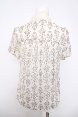 画像2: axes femme / オーナメント柄ブラウス M 生成り Y-26-03-28-016-AX-BL-SZ-ZY