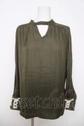 axes femme / 袖レースアップブラウス M グリーン Y-26-03-28-019-AX-TO-SZ-ZY