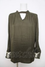 画像1: axes femme / 袖レースアップブラウス M グリーン Y-26-03-28-019-AX-TO-SZ-ZI (1)