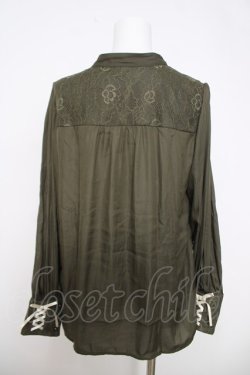 画像2: axes femme / 袖レースアップブラウス M グリーン Y-26-03-28-019-AX-TO-SZ-ZY