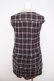 画像2: axes femme / ラメチェックチュニック M ワイン/ネイビー Y-26-03-28-022-AX-TO-SZ-ZY (2)