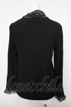 画像2: axes femme / レジメ柄ボータイPO M 黒 Y-26-03-28-025-AX-TO-SZ-ZY