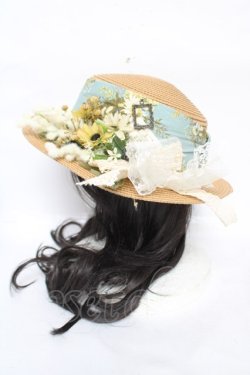 画像2: Anges et Demons / 向日葵デザイン麦わらハット  ベージュ Y-26-03-28-002-GO-AC-SZ-ZY