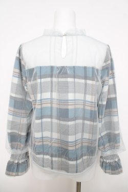 画像2: axes femme POETIQUE / チュール重ねブラウス M グリーン Y-26-03-28-026-AX-BL-SZ-ZY