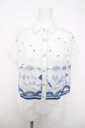 axes femme POETIQUE / アンブレラプリントブラウス M 白 Y-26-03-28-028-AX-BL-SZ-ZY