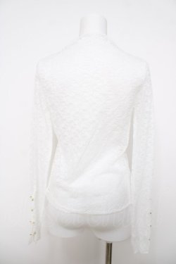 画像2: axes femme / プチローズレーストップス F 白 Y-26-03-28-029-AX-TO-SZ-ZY