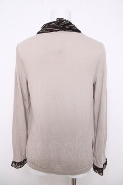 画像2: axes femme / レジメ柄ボータイPO M グレー Y-26-03-28-038-AX-TO-SZ-ZY