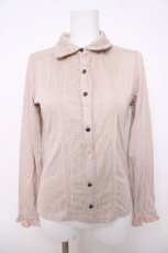画像1: axes femme / レース使いブラウス風プルオーバー M ベージュ Y-26-03-28-039-AX-TO-SZ-ZI (1)