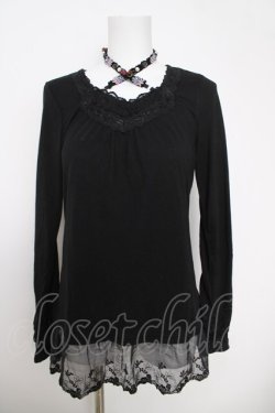 画像1: axes femme / ストラップ付インナープルオーバー M 黒 Y-26-03-28-042-AX-TO-SZ-ZY