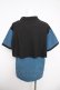 画像2: axes femme / バックプリーツシャツ  黒×ブルー Y-26-03-30-004-AX-BL-SZ-ZY (2)
