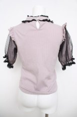画像2: NOEMIE / ドットチュールデコルテシアーカットソー  ピンク Y-26-03-30-049-LO-TO-SZ-ZY (2)