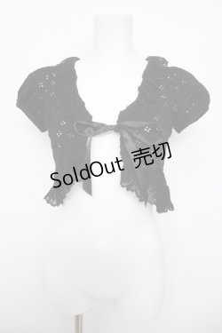 画像1: Emily Temple cute / 水玉カットレースボレロ  黒 Y-26-03-30-055-ET-TO-SZ-ZY