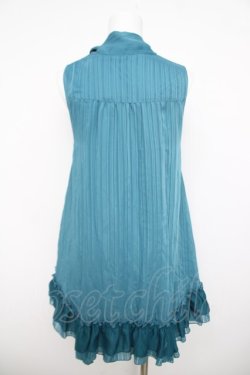 画像2: axes femme / ボウタイストライプチュニック M グリーン Y-26-03-30-060-AX-OP-SZ-ZY