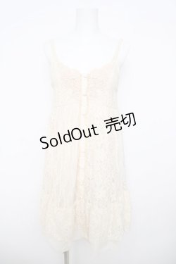 画像1: axes femme / レース切替ノースリチュニ  生成り Y-26-03-30-062-AX-OP-SZ-ZY