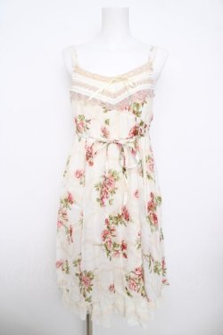 画像1: axes femme / 総花柄フレアーAラインワンピース  生成り Y-26-03-30-065-AX-OP-SZ-ZY