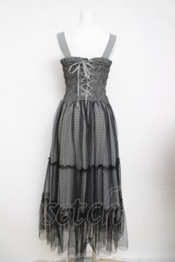 画像2: axes femme POETIQUE / ギンガムシャーリングワンピース  黒 Y-26-03-30-066-AX-OP-SZ-ZY