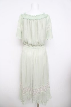 画像2: axes femme / 裾レース透けロングワンピース  ミント Y-26-03-30-071-AX-OP-SZ-ZY