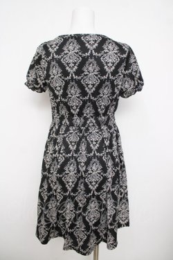 画像2: axes femme / スムースオーナメント柄チュニ  黒 Y-26-03-30-075-AX-OP-SZ-ZY