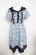 axes femme POETIQUE / 航海図柄セーラーワンピース  紺 Y-26-03-30-077-AX-OP-SZ-ZY