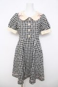 axes femme POETIQUE / 小花ギンガムチェックワンピース  黒 Y-26-03-30-083-AX-OP-SZ-ZY