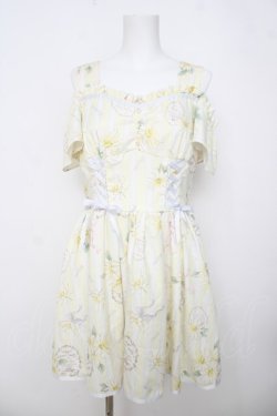 画像1: LIZ LISA / ストライプマーガレットワンピース  イエロー Y-26-03-30-087-LO-OP-SZ-ZY