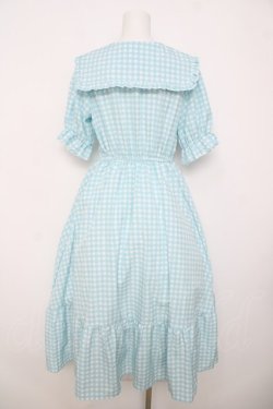 画像2: m petit by misako / TT*Mギンガムチェック半袖ワンピース M 中水色 Y-26-03-30-090-LO-OP-SZ-ZY