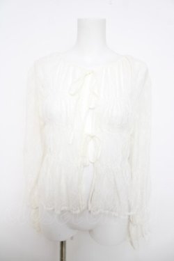 画像1: axes femme / 前後2WAYレースプルオーバー F 白 Y-26-03-30-009-AX-TO-SZ-ZY