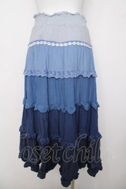 画像3: axes femme / グラデーションスカート M ブルー Y-26-03-30-095-AX-SK-SZ-ZY